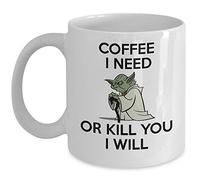 Tazza da tè in ceramica bianca con scritta "I Need Or Kill You I Will Tazza da tè in ceramica bianca da 325 ml, perfetta per compleanno, Natale, anniversario, San Valentino