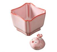 Tazza da tè in ceramica con maialino che sputa le bolle di tè - Piccoli maialini sputano bolle sotto il fondo, divertente artigianato in ceramica a forma di maialino che sputa bolle d'acqua, regalo