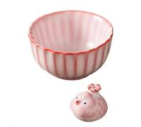 Tazza da tè in ceramica con maialino che sputa le bolle di tè - Piccoli maialini sputano bolle sotto il fondo, divertente artigianato in ceramica a forma di maialino che sputa bolle d'acqua, regalo