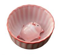 Tazza da tè in ceramica con maialino che sputa le bolle di tè - Piccoli maialini sputano bolle sotto il fondo, divertente artigianato in ceramica a forma di maialino che sputa bolle d'acqua, regalo