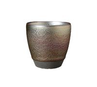 Tazza da tè in ceramica kungfu con capelli di coniglio in ossidiana colorata, 150 ml, colore: oro