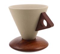 Tazza da tè in ceramica: tazza da caffè retrò da 250 ml con imbuto e base in
