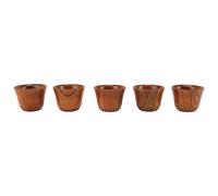 Tazza da Tè in Legno Giapponese Tazza da Caffè a Capacità Multipla con Manico, Tazza da Vino per Bere Latte, Birra, Decorazione(Confezione da cinque)