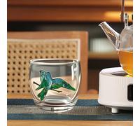 Tazza da tè in vetro da 100 ml, trasparente, fatta a mano, per maestro di Kung