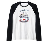 Tazza da tè Londra Big Ben Regno Unito Carino Souvenir da Viaggio Maglia con Maniche Raglan