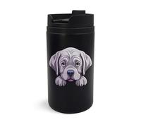 Tazza da viaggio con cucciolo di mastino napoletano, tazza da viaggio per bambini, tazza da caffè isolata, tazza portatile