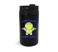 Tazza da viaggio con divertente tartaruga "If Only Sarcasm Burned Calories" (lingua italiana non garantita), bicchiere da viaggio, tazza da caffè isolata, tazza portatile