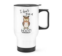 Tazza Da Viaggio Con Manico Owl I Don't Give A Hoot - Uccello Divertente
