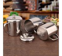 Tazza da viaggio in acciaio inox, perfetta per bevande calde e fredde in qualsiasi ambiente (9 cm (11 cm (850 ml))
