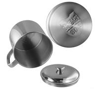 Tazza da viaggio in acciaio inox, perfetta per bevande calde e fredde in qualsiasi ambiente (9 cm (12 cm (1100 ml))