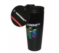 Nintendo - Tazza da viaggio in metallo con logo N64