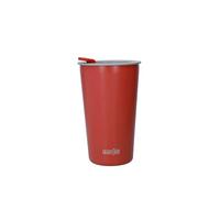 Tazza da viaggio isolata La Cafetière Pavia, tazza da caffè isolata riutilizzabile da 4 ml per bevande calde e fredde, acciaio inossidabile, rosso