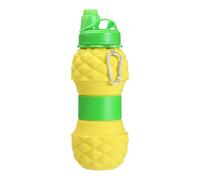 Tazza Da Viaggio Pieghevole, Tazza Da Viaggio Pieghevole In Silicone, Bottiglia Da Campeggio Pieghevole A Forma Di Ananas Con Coperchio | Bottiglie D'acqua Sportive Pieghevole In Silicone Con Coperchi