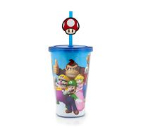Tazza Da Viaggio Super Mario Bros. 16oz Con Supporto Per Cannuccia
