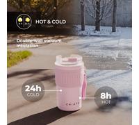 Tazza da viaggio termica CHiATO Home hotSIP Soft Lavender, 400 ml - Lavanda
