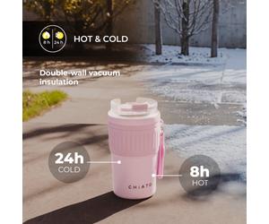 Tazza da viaggio termica CHiATO Home hotSIP Soft Lavender, 400 ml - Lavanda