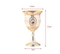 Tazza da vino retrò oro argento metallo 30 ml vintage per bicchiere per