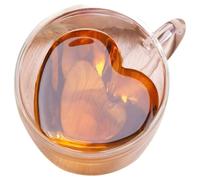 Tazza d'amore a forma di cuore Extralink Home, bicchiere in vetro resistente al calore con doppia parete 250ml