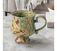 Tazza decorativa in ceramica con manico grande per casa o lavoro, regalo