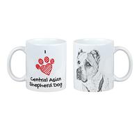 Tazza Del Cane Pastore Dell'Asia Centrale Con Cane Io Amo Art-Dog