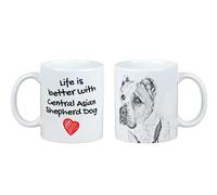 Tazza Del Cane Pastore Dell'Asia Centrale, La Vita È Migliore. Art-Cane