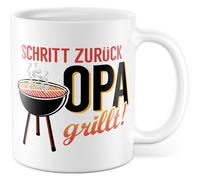 Tazza del nonno con scritta - regalo passo indietro nonno grillt! - tazza da caffè 330 ml in ceramica - barbecue famiglia nonno idea regalo tazza caffè