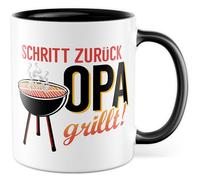 Tazza del nonno con scritta - regalo passo indietro nonno grillt! - tazza da caffè 330 ml in ceramica - barbecue famiglia nonno idea regalo tazza caffè