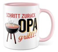Tazza del nonno con scritta - regalo passo indietro nonno grillt! - tazza da caffè 330 ml in ceramica - barbecue famiglia nonno idea regalo tazza caffè