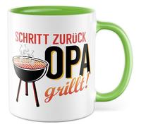 Tazza del nonno con scritta - regalo passo indietro nonno grillt! - tazza da caffè 330 ml in ceramica - barbecue famiglia nonno idea regalo tazza caffè
