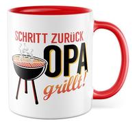 Tazza del nonno con scritta - regalo passo indietro nonno grillt! - tazza da caffè 330 ml in ceramica - barbecue famiglia nonno idea regalo tazza caffè