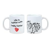 Tazza Del Terrier Ceco Con Cane, La Vita È Meglio. Art-Dog