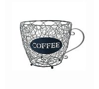 Tazza della Capsula di Caffè di Grande Capacità, 1 Pezzo Nero Supporto per Cialde da Caffè per Contatore, Contenitore Capsule Espresso per Ufficio Interno