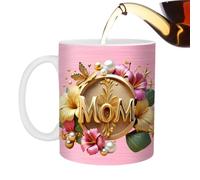 Tazza della festa della mamma, tazza della mamma, tazza di consumo della festa della ceramica, elegante motivo floreale apprezzamento tazza di tè per gli amanti del tè figlia figlio new mamans feme