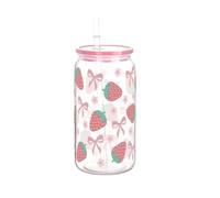 Tazza di acqua in vetro con fiocco carino, a righe carine, tazza da caffè scarabocchiare, tazza da tè alla frutta per la casa, regalo per ragazze