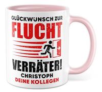 Tazza di addio regalo di congratulazioni per fuga traditore!, tazza da caffè annullamento lavoro ufficio team personalizzabile, idea regalo sarcasmo umorismo scherzo divertente