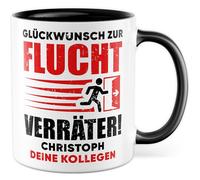 Tazza di addio regalo di congratulazioni per fuga traditore!, tazza da caffè annullamento lavoro ufficio team personalizzabile, idea regalo sarcasmo umorismo scherzo divertente