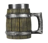 Tazza di birra in legno - tazzai birra vichinga da 600 ml | Coffee di whisky a botte antica tazza per uomini | Vessella di bevute canottiere in stile nordico medievale per decorazioni decoraz
