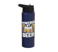 Tazza di birra Powered by Fun Drinking Party Stainless Steel Insulated Water Bottle