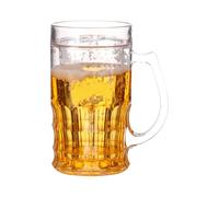 Tazza di birra scherzo, tazze birra finte 5,91 x 3,35 pollici, tazza birra doppio strato 420 ml, tazza birra realistica doppia con maniglie, decorazione falsa la ta