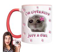 Tazza Di Caffè Criceto, Carina Tazza Di Caffè Animali - Criceto Criceto Tazze Di Caffè In Ceramica 350ml Di Tè Animale In Ceramica - Letteralmente Per Bere Una Ragazza,