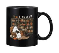 Tazza Di Caffè Di halloweenn - Tazza Da Cranio Da 400 Ml Di Zucca | Nave Ceramica Con Decorazione Fantasma, Media Capacità, Smalto Morbido E Spettrale In Disaccordo, Accessorio Per Bere Tè C