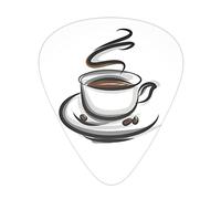 Tazza di caffè e chicchi di caffè Il plettro per chitarra da 12 pezzi è adatto a varie chitarre elettriche, chitarre acustiche e bassi