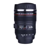 Tazza di caffè lente fotocamera, isolamento in acciaio inossidabile tazza di viaggio da viaggio creativo per fotografi dolci uomini donne (Cinque generazioni (nero))