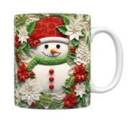 Tazza di ceramica di Natale, tazze di pupazzo di neve di Natale,Tazza di caffè di Natale in ceramica pupazzo di neve | Tazza di Natale in ceramica, tazza di caffè, per vino, zuppa, succo, birra