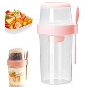 Tazza di cereali da asporto - Design separato a doppio strato e a prova di versamenti da 1070 ml, contenitore per cereali, tazza da insalata per la colazione | yogurt per avena, torte Helad