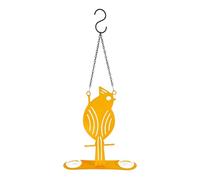 Tazza di cibo per uccelli da appendere all'aperto con design a forma di orientolo per gli appassionati di uccelli del cortile appeso mangiatoia per oriole con ciotola trasparente