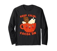 Tazza di Cioccolata Calda Keep Calm Cocoa On Cute Maglia a Manica
