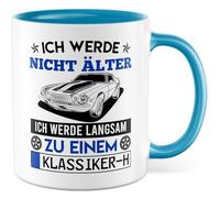 Tazza di compleanno, regalo di auto d'epoca, non invecchiare, voglio diventare un classico, idea regalo per gli amanti dell'auto, colleghi, amici, genitori, boomer, tazza da caffè, tazza da caffè
