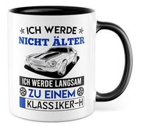 Tazza di compleanno, regalo di auto d'epoca, non invecchiare, voglio diventare un classico, idea regalo per gli amanti dell'auto, colleghi, amici, genitori, boomer, tazza da caffè, tazza da caffè