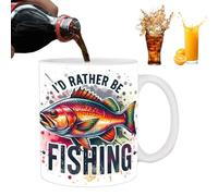 Tazza di design a forma di pesce, grande recipiente in porcellana, stampa personalizzata, manico, idea regalo per amanti del tè, forma di creatura marina scolpita, scherzo da bar, birra, sidro, latte